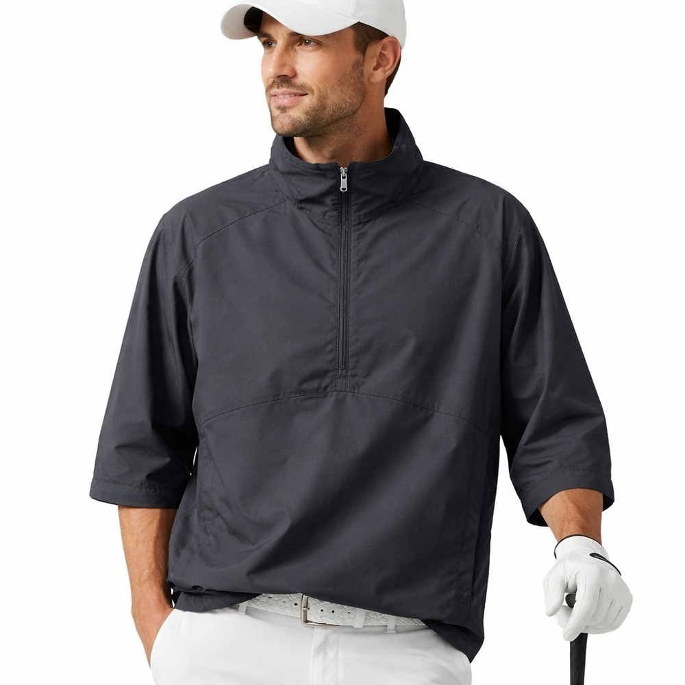 FOOTJOY DRYJOYS Zephyr 1/2 Zip Golf Windshirt Sz L Pullover Water Repellent EUC!